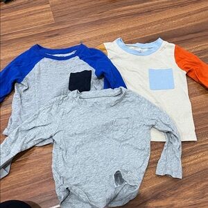 Set of Three Long Sleeve Pocket Tees